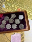 Antique Love Token Coin Lot Of 17 Most Seated Liberty Half Dime V1850