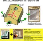 Rainproof Portable Paint Booth 10x10x9ft Spray Booth For Painting Auto Parts