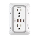 6 Outlet Extender Surge Protector Multi Plug Wall Adapter Usb Charger Ports With