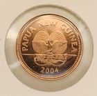 Papua New Guinea 1 Toea Coin 2004 Km1 Butterfly Insect Bronze Bird-of-paradise
