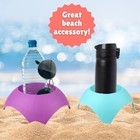 Set Of 2 Sand Coaster Cup Holder Purple And Teal