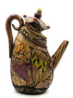 Gail Markiewicz Studio Art Pottery Teapot  Signed 2007 Textured Hand Crafted 12 