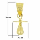 14k Yellow Gold Solid Newborn Baby Infant Pacifier Charm Pendant 1 1 Grams