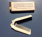 Nos Vintage Avon Folding Hair Comb   Nylon Brush White And Black New W box Usa