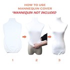 Velvet Mannequin Cover White Handmade Stretchy Dress Form Display Fitting Stylin