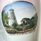 Angola  Indiana In Antique Hoosier Hills Souvenir China Painted Vase