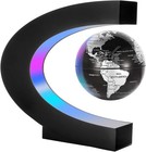 Magnetic Levitation Floating World Map Globe - C Shape Base With Led Lights