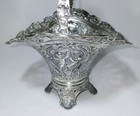Antique Stamped German Storck   Sinsheimer Repouss   Cherub  800 Silver Basket