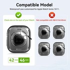 Waterproof Hard Pc Bumper Case With Tempered Glass Film Protective Face Cover