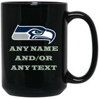 Custom Personalized Seattle Seahawks Black 15 Oz Ceramic Coffee Mug Cup