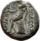 Ancient Greek Apollo Coin  King Antiochus I Soter Seleukid  Bronze  271 Bc  13mm