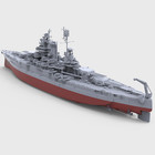 1 350 Uss New Mexico Class Mississippi Bb-41 1945 Battleship Full Segmented Hull