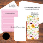 Pretty Delicate Flowers Handmade Card Kit  Set Of 6 Blank A2 Greeting Cards