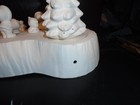 New Ready To Paint Ceramic Bisque Eskimos W igloo christmas Tree Set W base 9 Pc