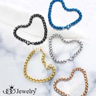 555jewelry Elegant Stainless Steel 5mm Box Chain Unisex Bracelet