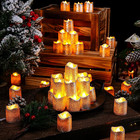 72 Pcs Wedding Glitter Flameless Votive Candles Battery Operated Fake Led Tea Li
