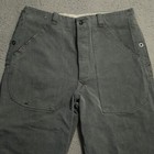 Vintage Denim Jeans Mens 35x26 Gray Cotton 40 s Button Fly Military Ww2 Pants
