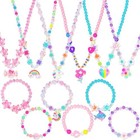 Little Girl Jewelry For Kids Toddler Necklace Bracelet Set With Unicorn