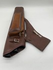 Vintage 3 Tube King Brown Leather Archery Quiver Pouch Bag Excellent Condition