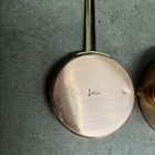 Copper Skillet Measuring Cups  set Of 3 Small Skillets Brass Handles    