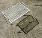 Mid Century Modern Mcm Vintage Metal Iron Mesh White Plant Stand Side Table 