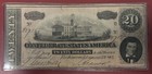 1861 Confederate States Of America  20 Twenty Dollar Note Civil War Currency