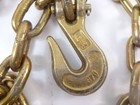 Grade 70 Transport Chain With Clevis Grab Hooks 5 16  X 20  Yellow Zinc Chromate