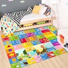 Abc Rug Play Mat Vivid Town Patterns For Playroom Classroom - Soft Non-slip