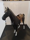 Vintage Louis Marx Black Thunderbolt Horse With Accessories