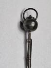Vintage Japanese Sterling Silver Hair Clip Pin Teapot Motif