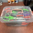 Bulk Lot Assorted Scissors Craft Office School Large Sizes Storage Box Included