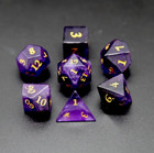 Purple Amethyst Gemstone Dice Set Poly Rpg Dnd Dungeons Dragons Ad d D20