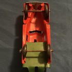 1930 Marx Vintage Tin Toy Tow Truck Wrecker Red   Green Wood Wheels