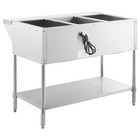 Three Pan Open Well Electric Steam Table With Undershelf - 120v  1500w