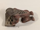 Pre-columbian Figure From Peru Effigy Vessel Moche Red Mud Pottery Woman   Table
