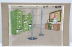 Original Hand Painted Animation Production Cel   Painted Background  224-38 