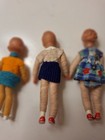 Vintage Dollhouse Miniature Caco Boy   Two Girl Dolls 1 12 Scale