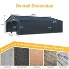 Upgraded 25 x33  Double Metal Garage Shed W  Side Entry Door Car Shelter Storage