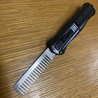 Metal  Comb Otf Black  For  Beard Shaving Hair Style   Edc Pocket Carry Gift