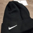 Nike Unisex Adults Black Solid Knit Beanie Hat One Size Cw6117-010