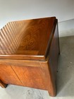 Vintage Lane Walnut Cube End Table W  Storage Cabinet     1975 Mid-century Modern
