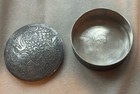 Antique Persian Isfahan 84 Silver Repousse Trinket Box Bird   Floral 2 25 