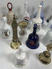 Lot Of 22 Travel Souvenir Ceramic Porcelain Metal Bells U s States Other