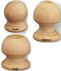 Finial Cap Ends  3 Sizes Of Hardwood Wooden Finial Dowel Cap Ends
