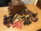 Vintage Estate Tobacco Pipe Lot Smoking Good To Great Shape Plus Extras      