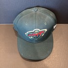 Vtg Minnesota Wild New Era 7 5 8 Hat 5950 Pro Model Nhl Wool Plain Logo