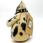 Vtg Boxer Dog W  Studded Collar Sitting Up Fabric Beanbag Figurine Hanna s