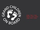 Grandchildren Baby On Board Safety Sign Feet Car Window Decal Vinyl Sticker