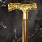 Brass Golden Antique Derby Handle Handmade Wooden Walking Stick Cane For Gift