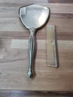 Antique Beveled Hand Held Mirror And Comb Set